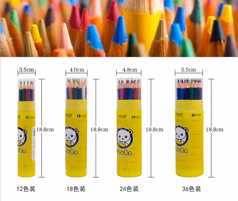 Nature Wooden Color Pencil with Case