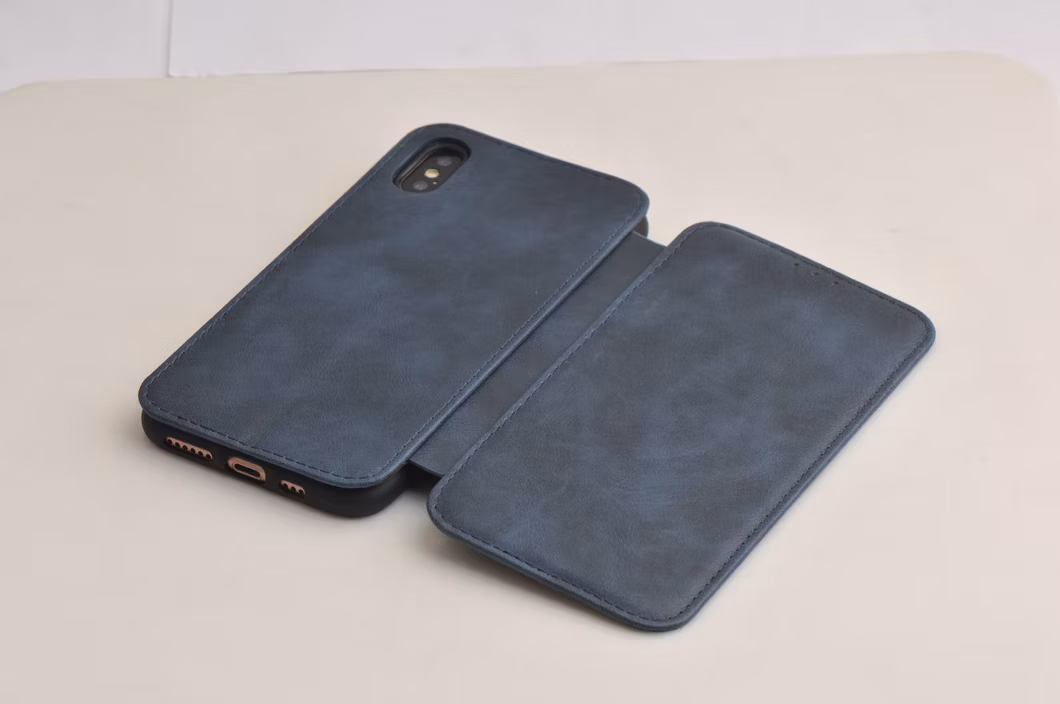 Custom PU TPU Leather Wallet Stand Phone Case for iPhone 13 14 Mobile Flip Cover Mobile Phone Accessories Cover Book Case with Magnetic Closure Card Slots