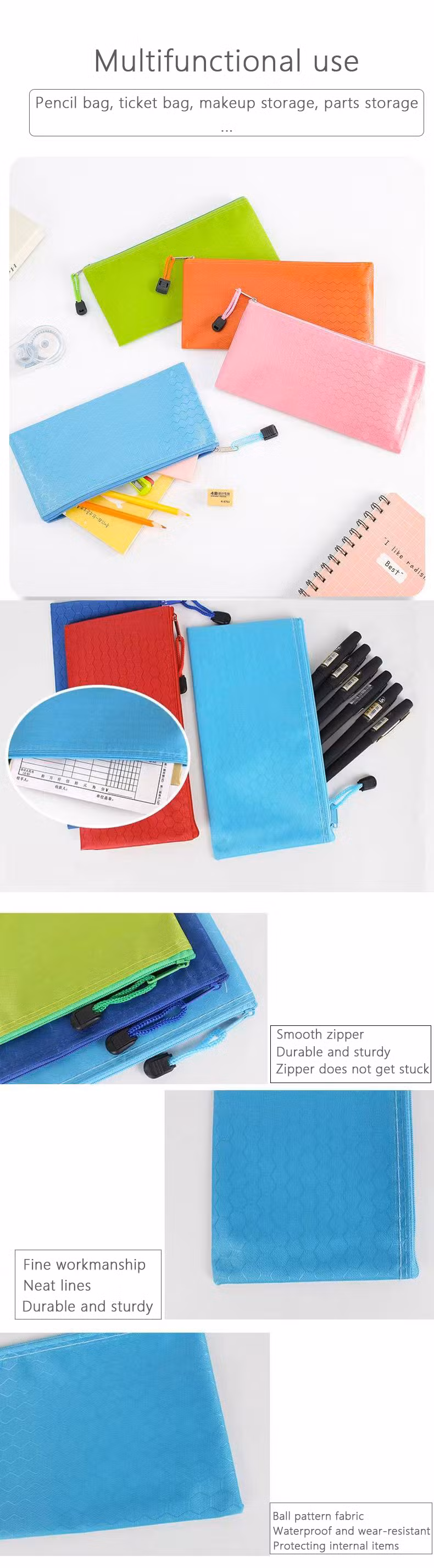 Large Capacity Pencil Case Cute Pencil Bag Customized Canvas Pencil Case