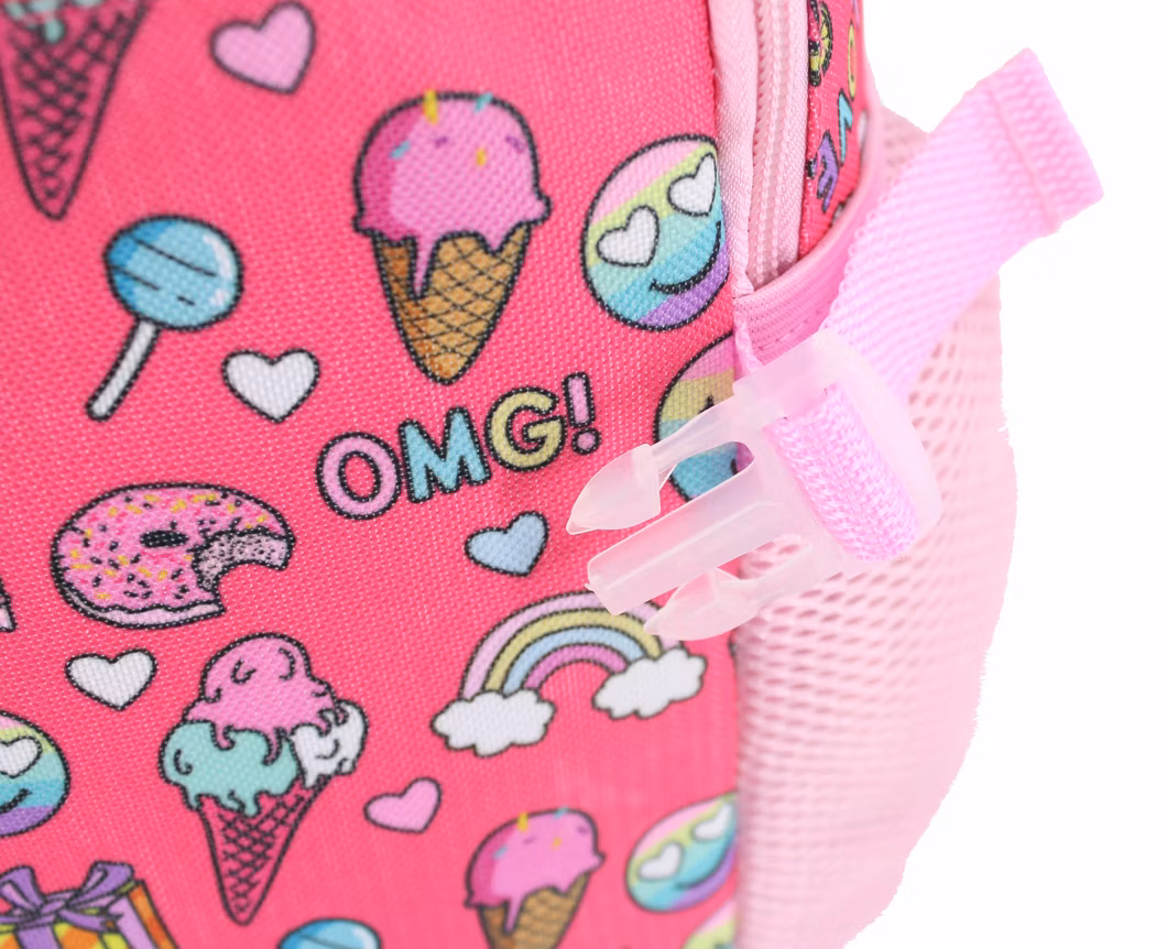 Wholesale Customized Printed School Pack with Lunch Bag Lovely Backpack for Girls