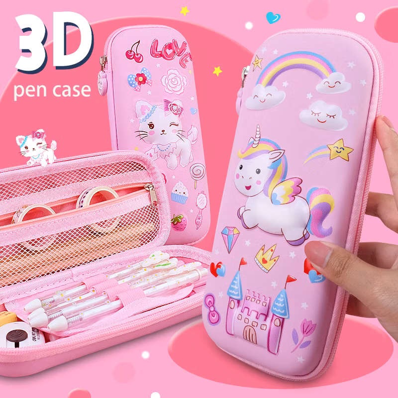 Magical 3D Creature Pink Little Pony Unicorn Pencil Case