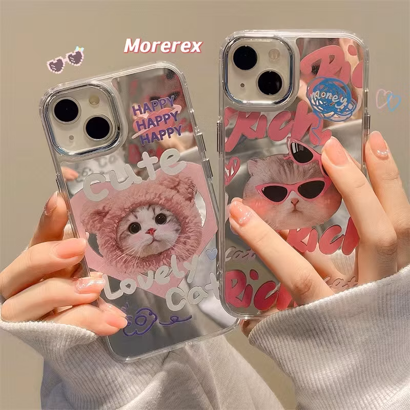 Cartoon Cat IP14 Apple 13 Mobile 11/12promax Transparent Xs/Xr Phone Case
