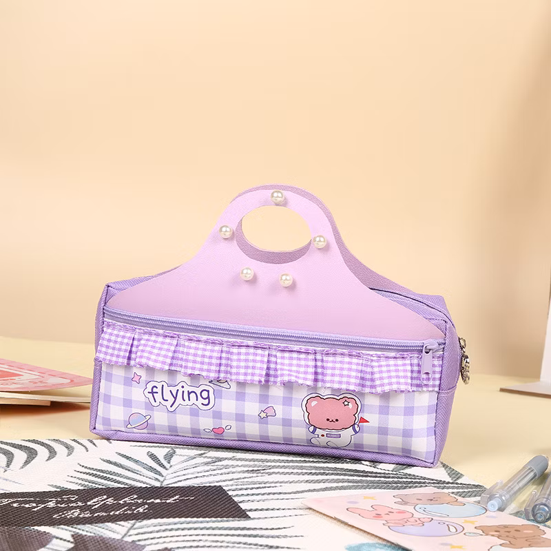 Wide Use Zipper Office Rectangular Pencil Bag Pencil Case for Office