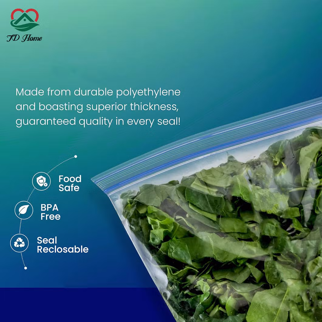 Wholesale in Stock Pint Quart Gallon Vacuum Food Storage Reusable Seal Freezer Resealable Bags Plastic Packaging Zip Bag Sandwich Reclosable Ziplock Zipper Bag