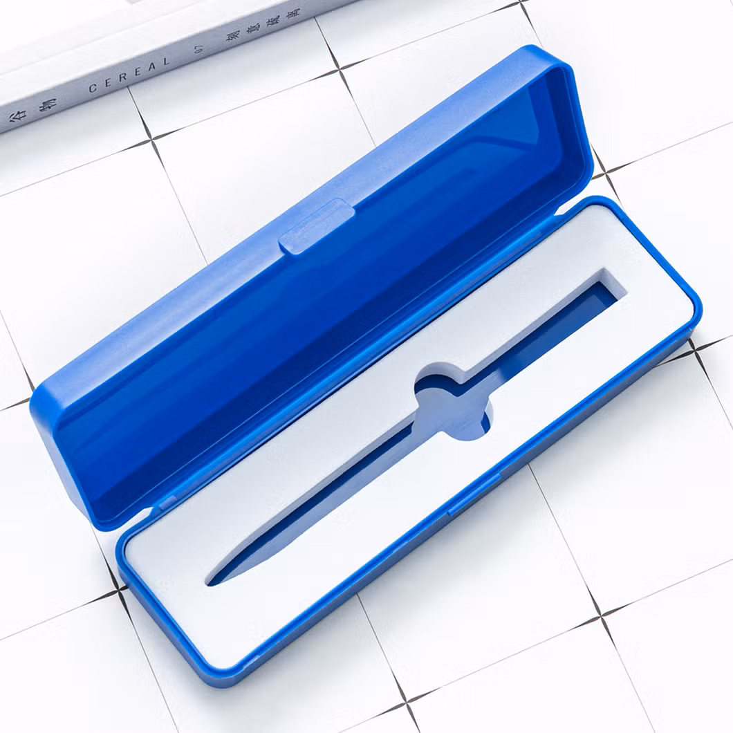Promotional Gift Pen Box Plastic Solid Color Display Pen Case