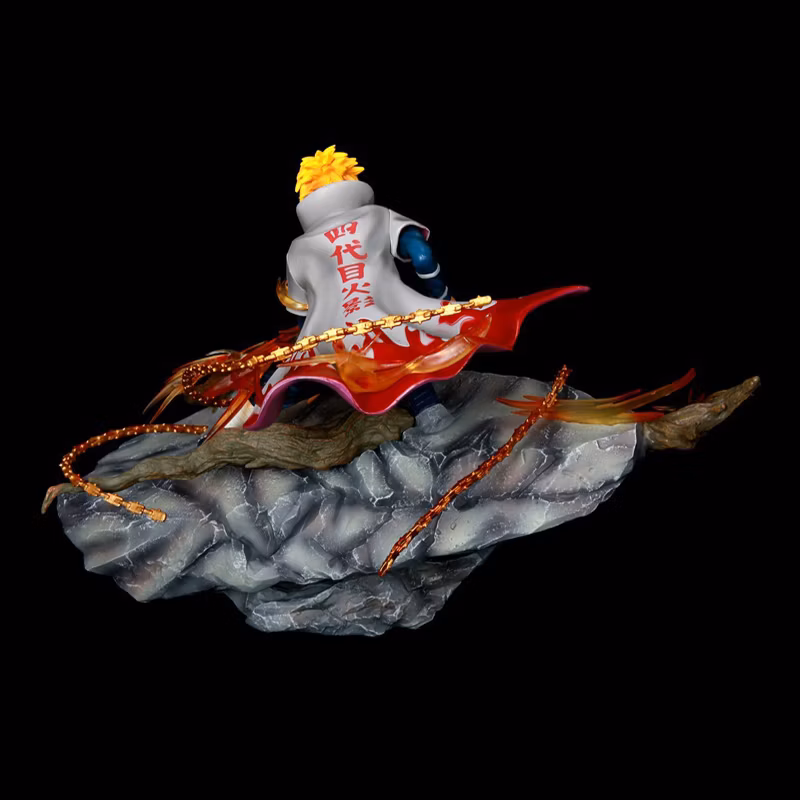 Naruto Nine Lamas Gk Stone Statue Ghost Wave Feng Shui Door Yellow Flashing Four Generations Eyes Uzumaki Naruto Cartoon-Character