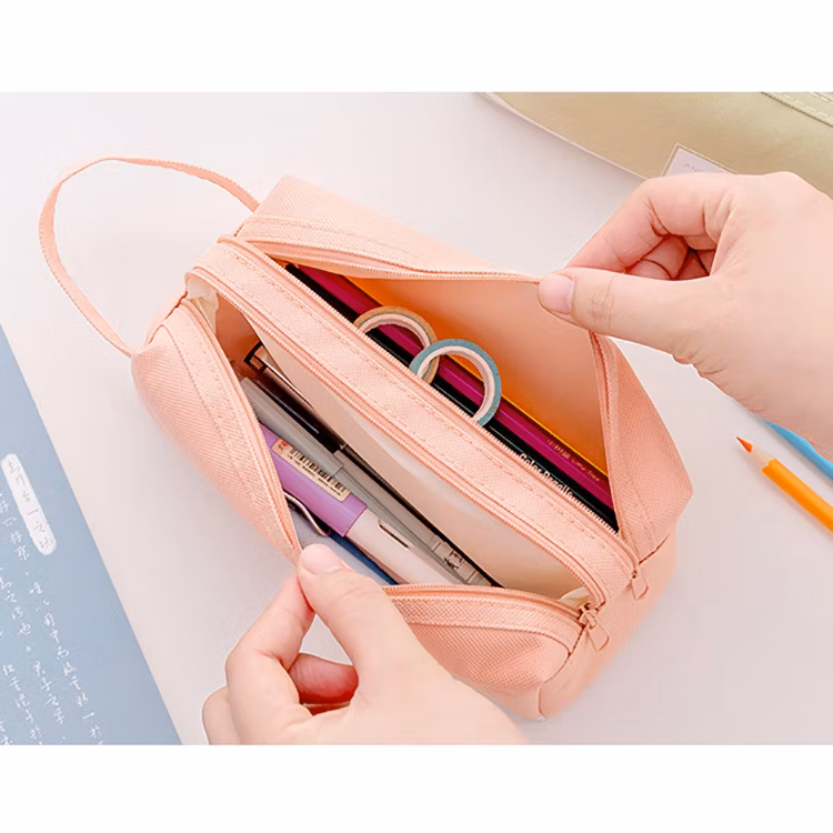 Custom Cute Simple School New Design Zipper Pencil Pouch Case for Kid