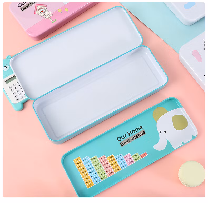 Wholesale Creative Double-Layer Cartoon Pencil Box Children′s Cute Stationery Pen Case