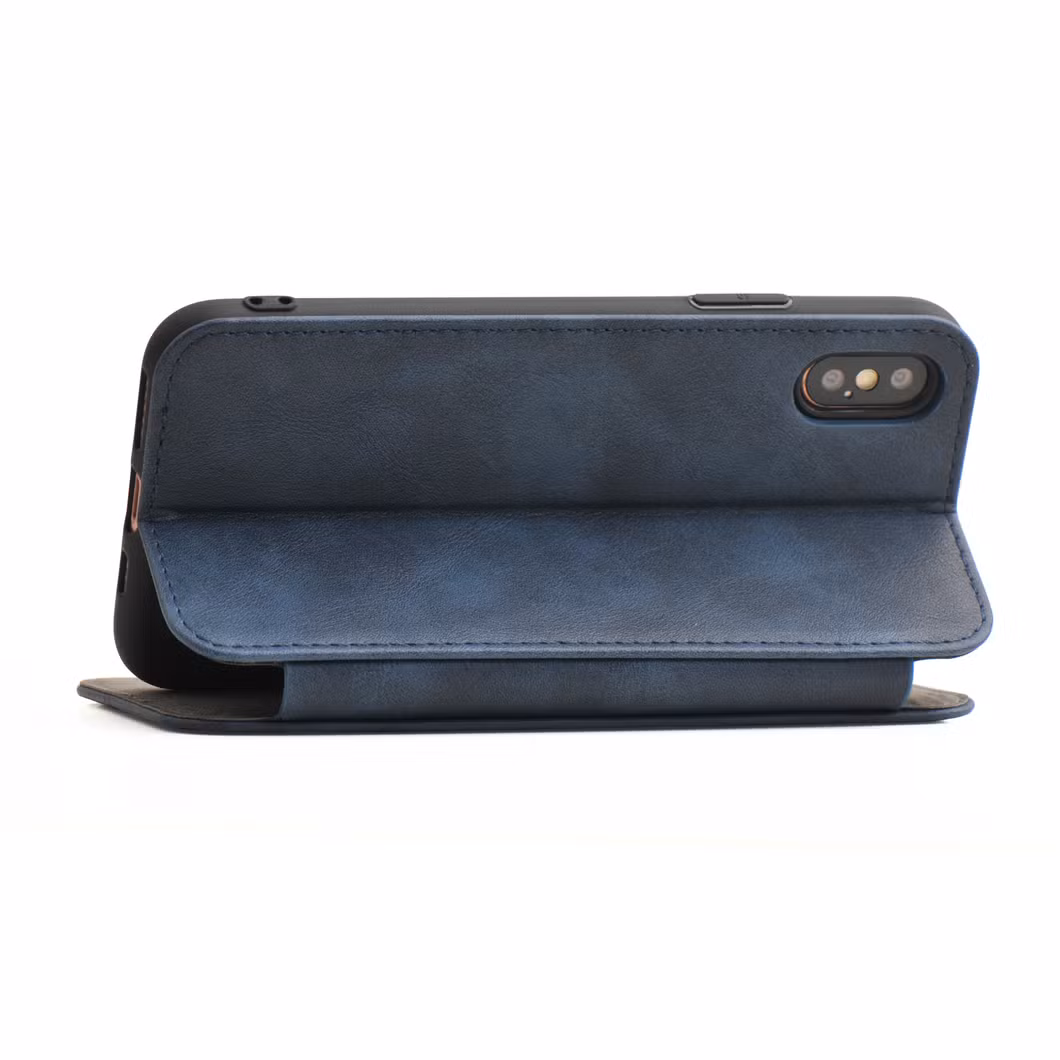 Custom PU TPU Leather Wallet Stand Phone Case for iPhone 13 14 Mobile Flip Cover Mobile Phone Accessories Cover Book Case with Magnetic Closure Card Slots