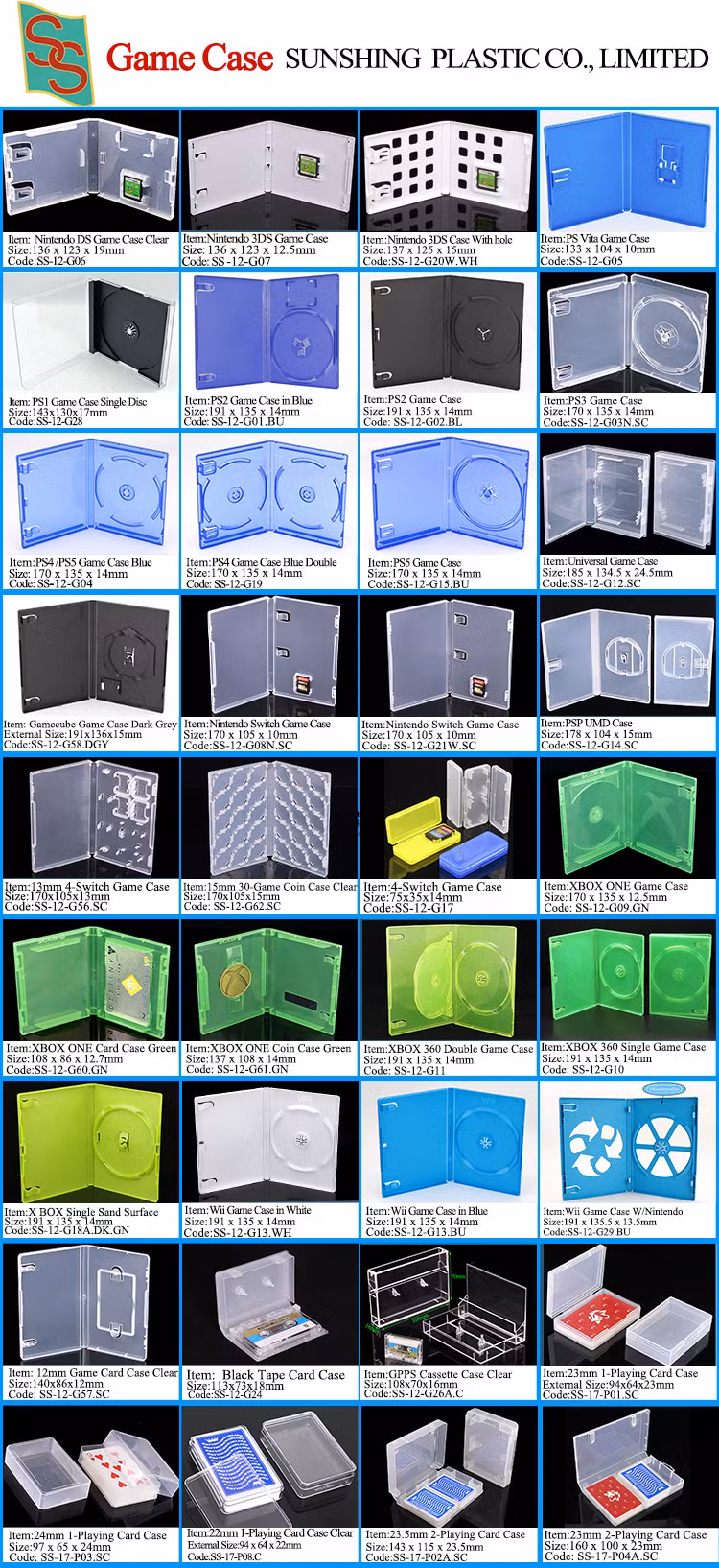 Sunshing Plastic Polystyrene Cassette Case Music Casette Box Cassette Tape Holder