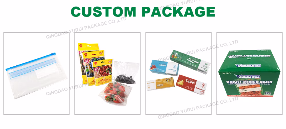 Food Packaging Storage Poly Snack Size Bag in Color Box