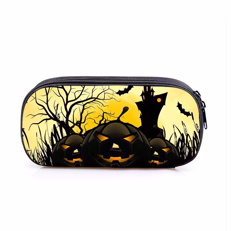 Wholesale New Halloween Single-Layer Pencil Bag Children Stationery Bag Cartoon Pen Case