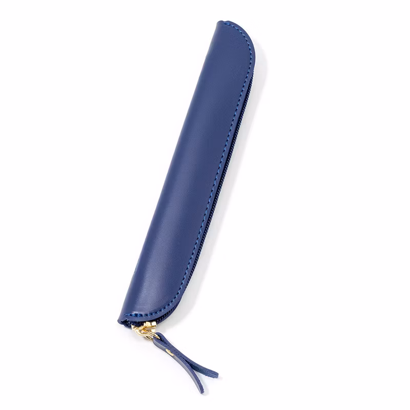 Mini Faux Leather Pencil Case Pouch Student Pencil Case with Zipper
