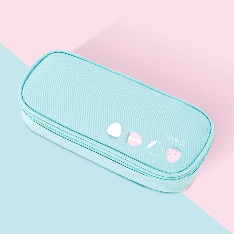 Custom Pencil Bag Custom Design Digital Print Nylon School Bags Pencil Case Cartoon Anime Cute Pencil Zipper Bag