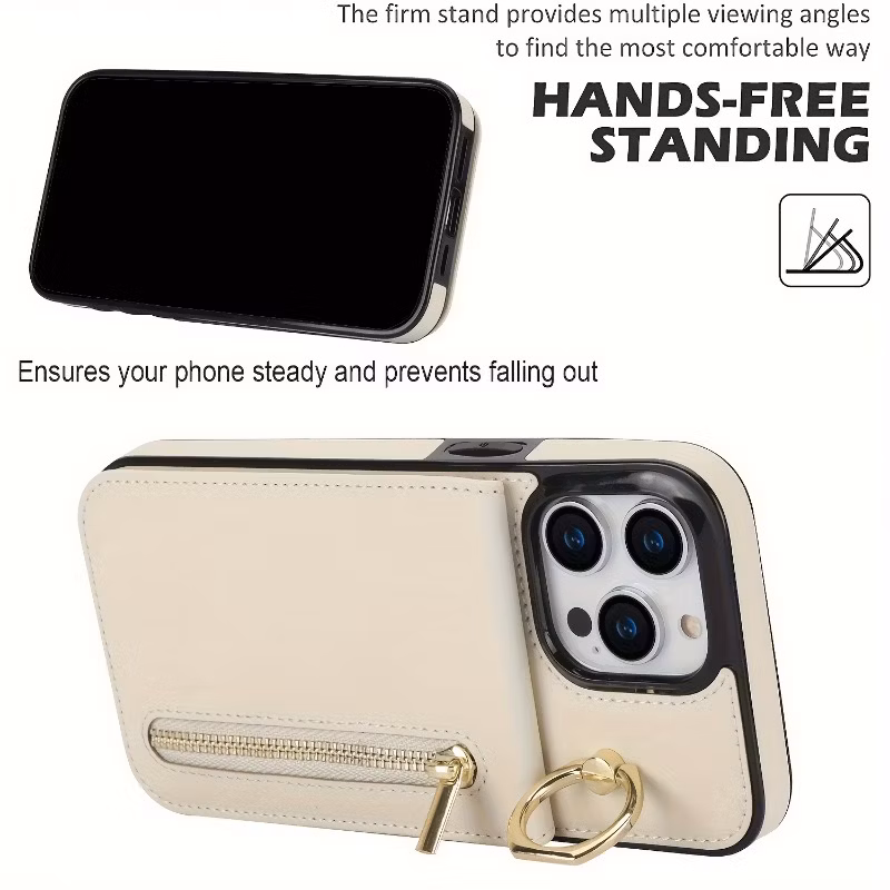 Promotional Factory Hot-Selling Luxurious Vintage Design Leather Anti-Slip Cover Phone Case