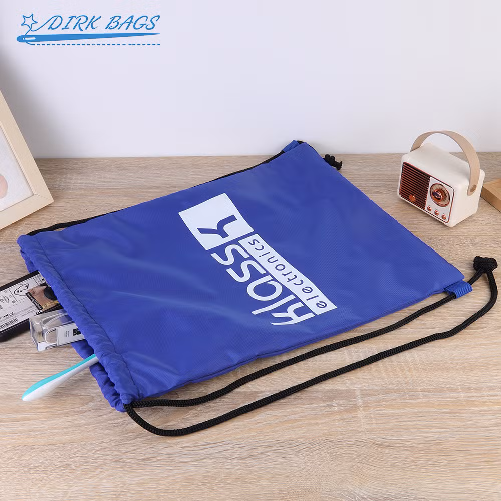 Custom Durable Reusable Polyester Draw String Bags Promotional Gift Drawstring Backpack with Personal Logo