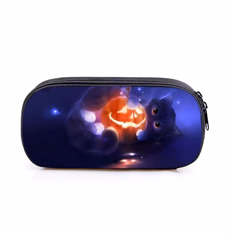 Wholesale New Halloween Single-Layer Pencil Bag Children Stationery Bag Cartoon Pen Case