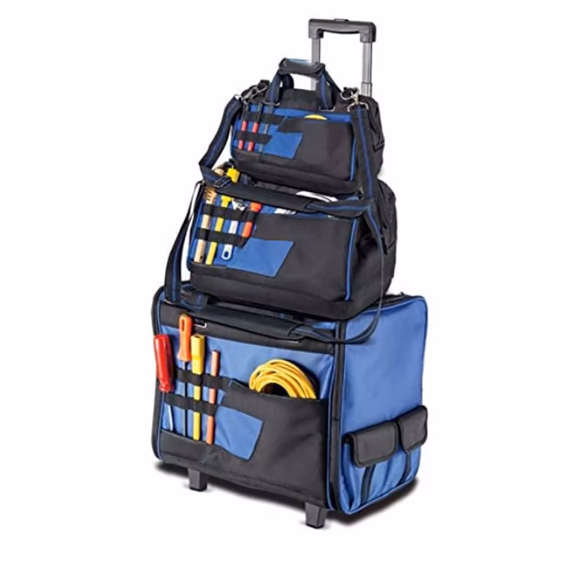 Heavy Duty Electrician Rolling Bags Trolley Tool Bag with Wheels