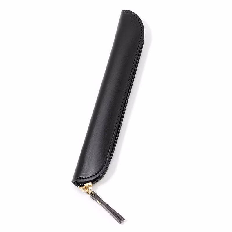 Mini Faux Leather Pencil Case Pouch Student Pencil Case with Zipper
