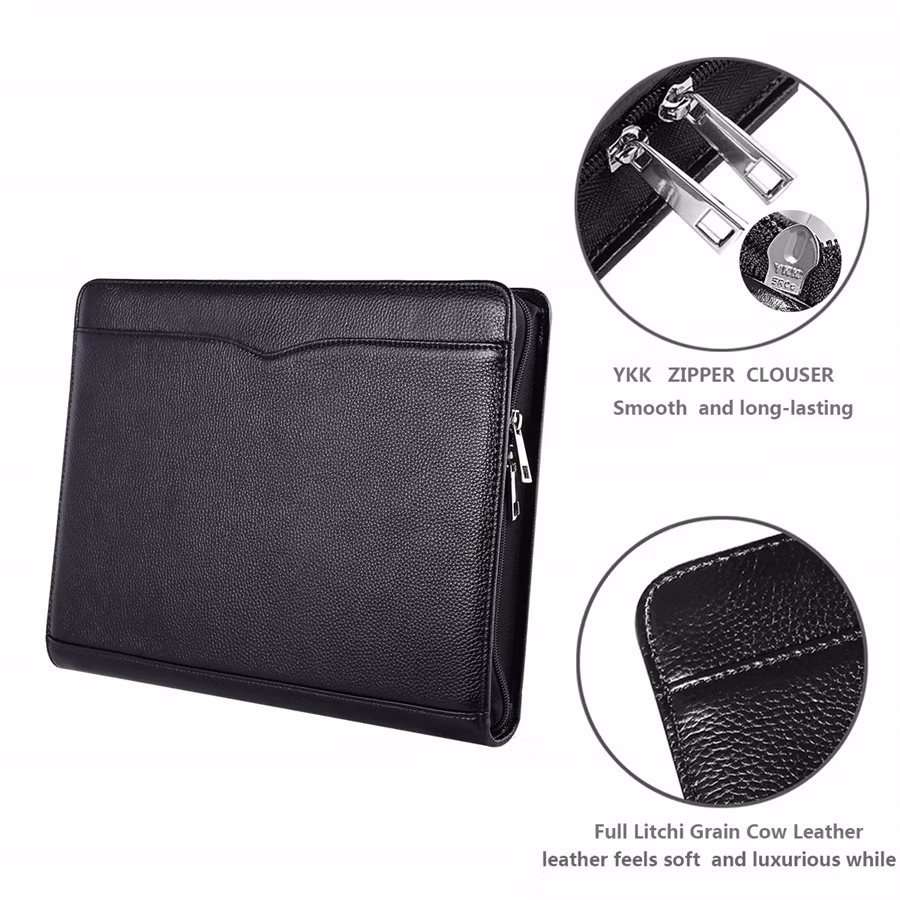 Professional 3 Ring Binder Document Organizer Padfolio Folder Business A5/A4 Portfolio Case