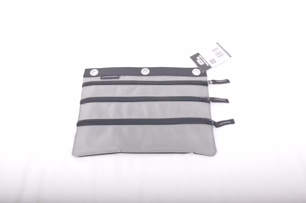 3zipper Compartment Binder Pouch Pencil Case with Triple Zippers