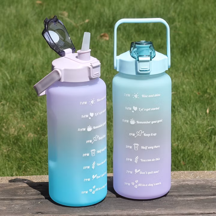 2000ml Plastic Water Bottle 2L Large Capacity Gallon Sport Water Bottle
