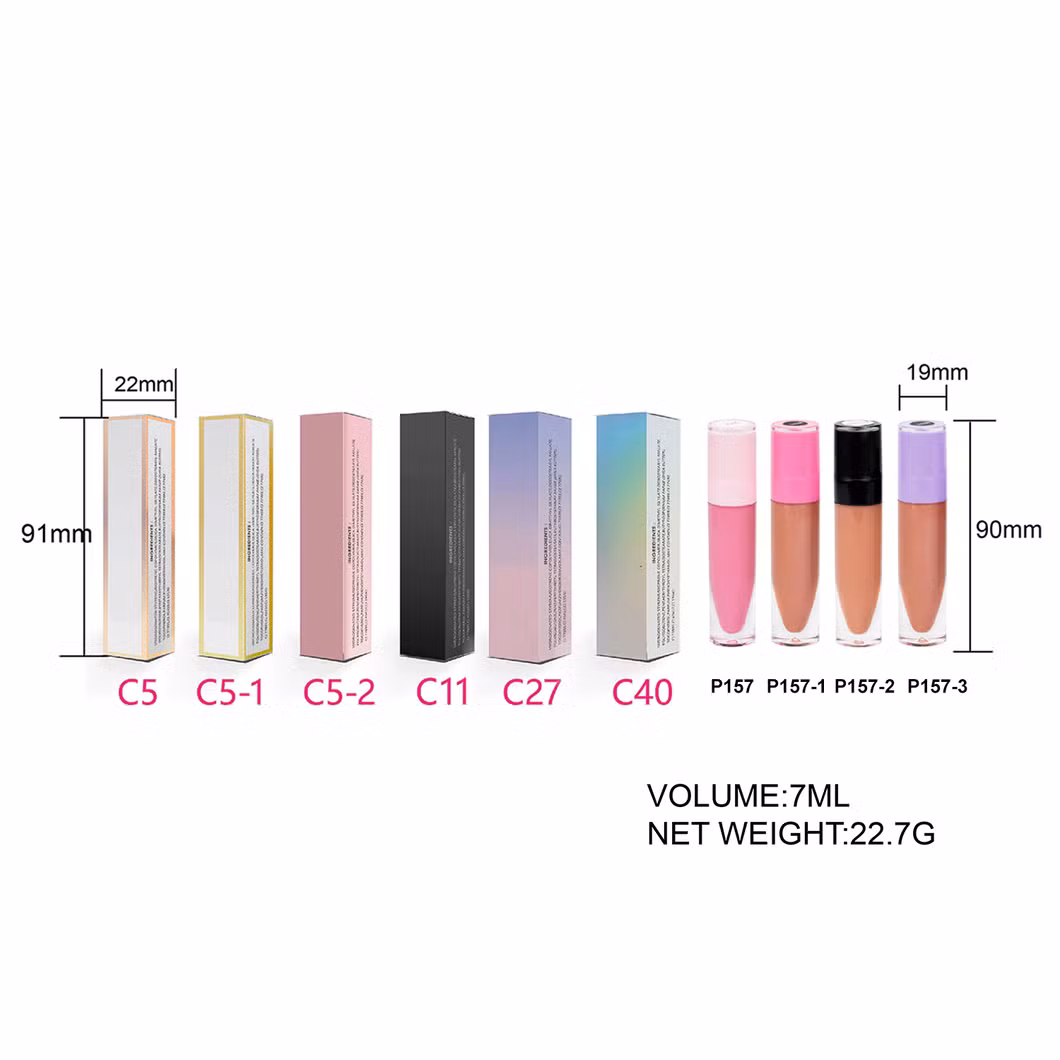 Matte Lip Gloss Cosmetics Private Label with Matte Finish Free Samples Bulk