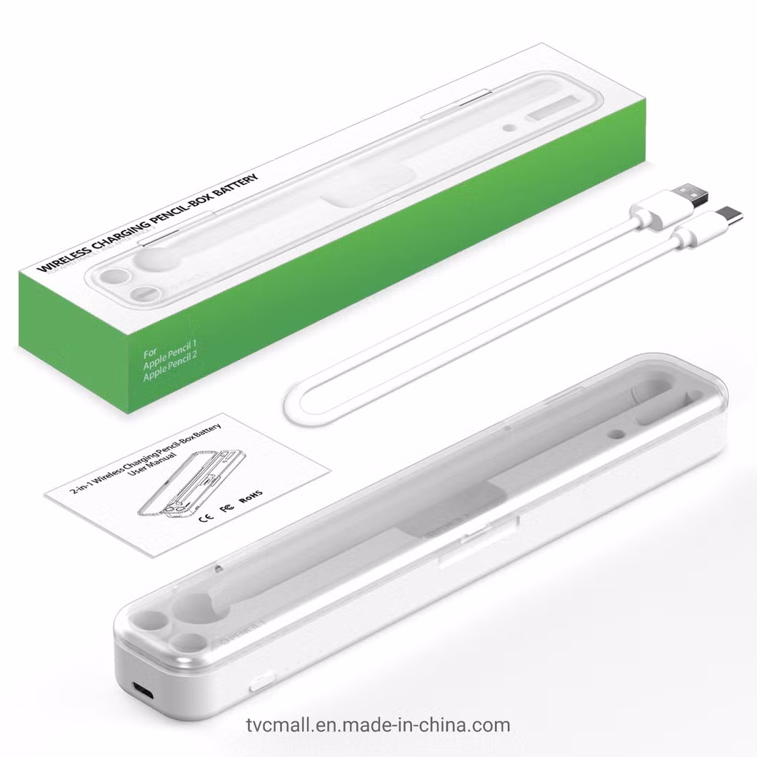 2-in-1 Wireless Charging Box Carrying Case for Apple Pencil 2ND / 1st Generation
