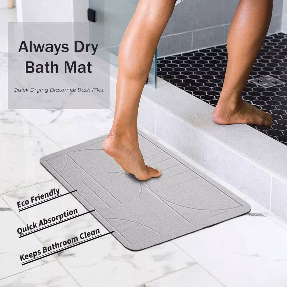 Diatomaceous Earth Floor Mats Dirt-Resistant Non-Slip Long Kitchen Mats Bath-Mat