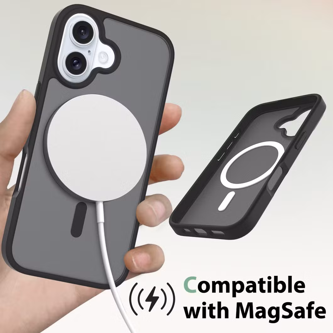 Magsafe Magnetic Stand Transparent Clear Phone Case for Apple Design
