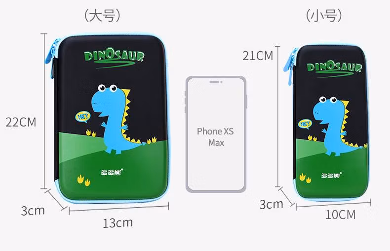 Wholesale Custom Printed Cute Dinosaur School Zipper Pencil Case for Kids