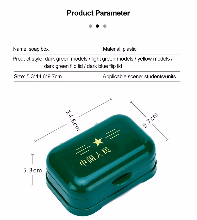 Emergency Relief Supplies Soap Box - Eco-Friendly Plastic - Inexpensive Blue Square Dirt-Resistant Soap Dish Lightweight Waterproof Flip Lid Design Soap Box