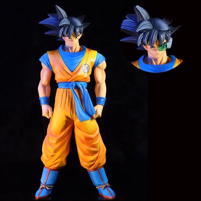 Dragon Ball Z Kinu Son Goku Double Face Carving Can Be Replaced Hand Anime Figure Cartoon-Character