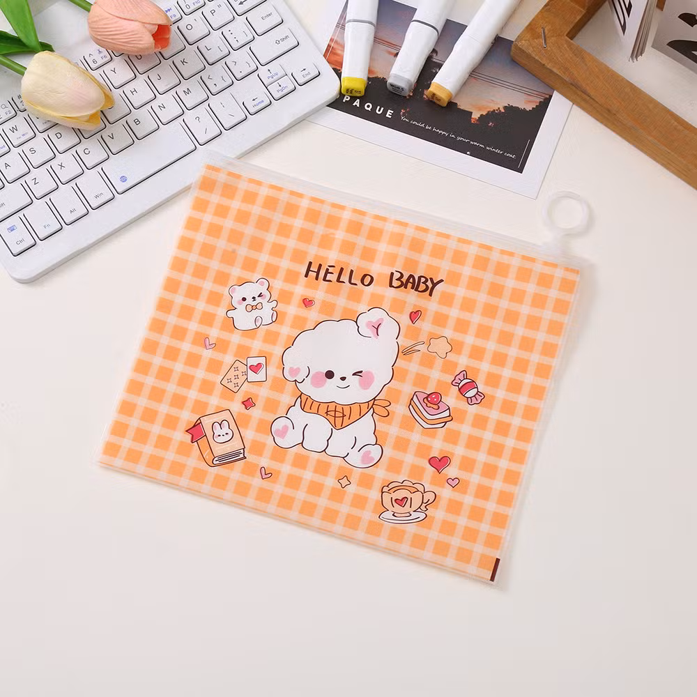 New Cartoon Pattern Customize Frosted EVA Student Storage Pencil Bag