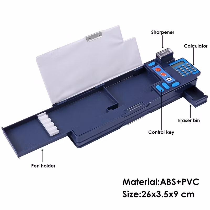 Foska Hot Sale Plastic Multifunction Pencil Case