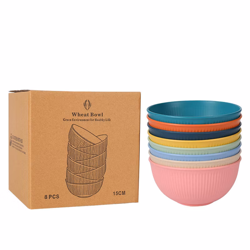Wheat Straw Rice Bowl Home Student Canteen Soup Bowl Salad Bowl