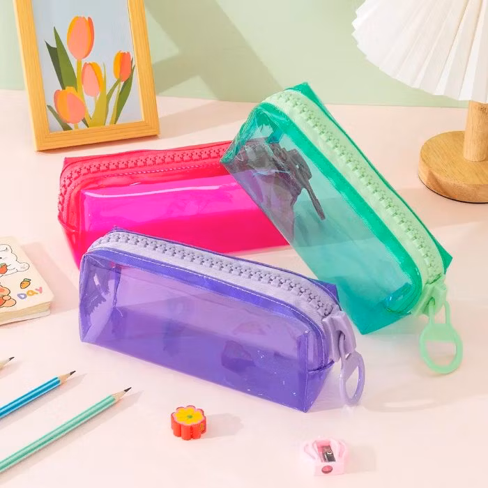 PVC Pencil Pouch for Girls EVA Cartoon Children School Pencil Case