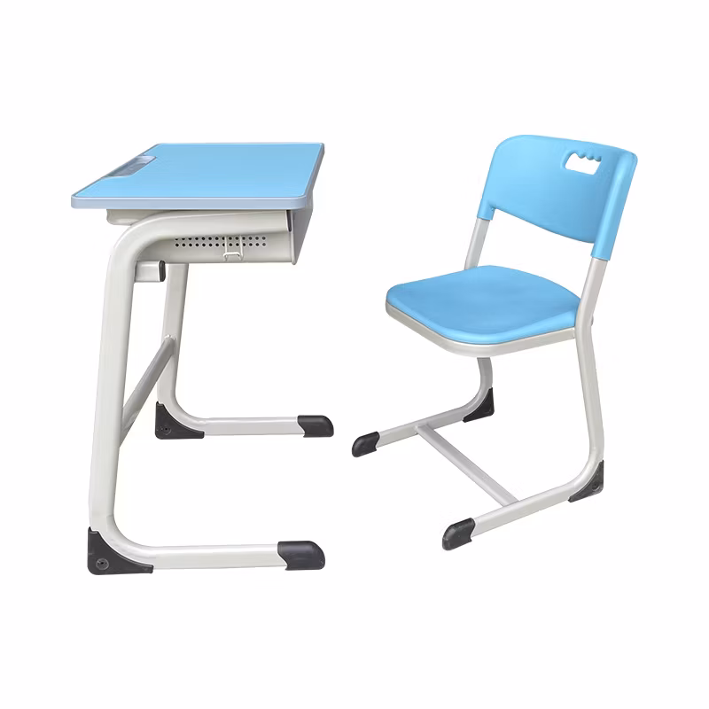 Furniture School Single Table Seat Adjustable Student Desk and Chair for Kids
