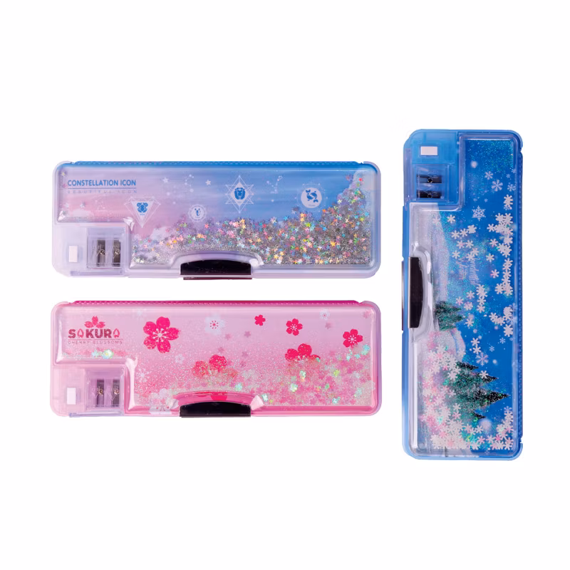 Multifunctional Flower Pattern Cute Creative Student Stationery Pencil Case