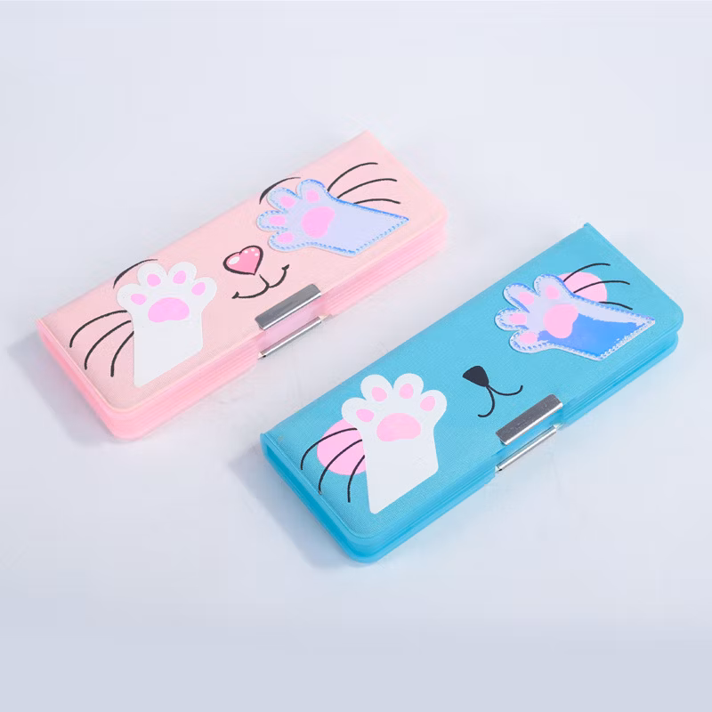 Multifunctional Cute Cat Pattern Primary School Student Stationery Pencil Case