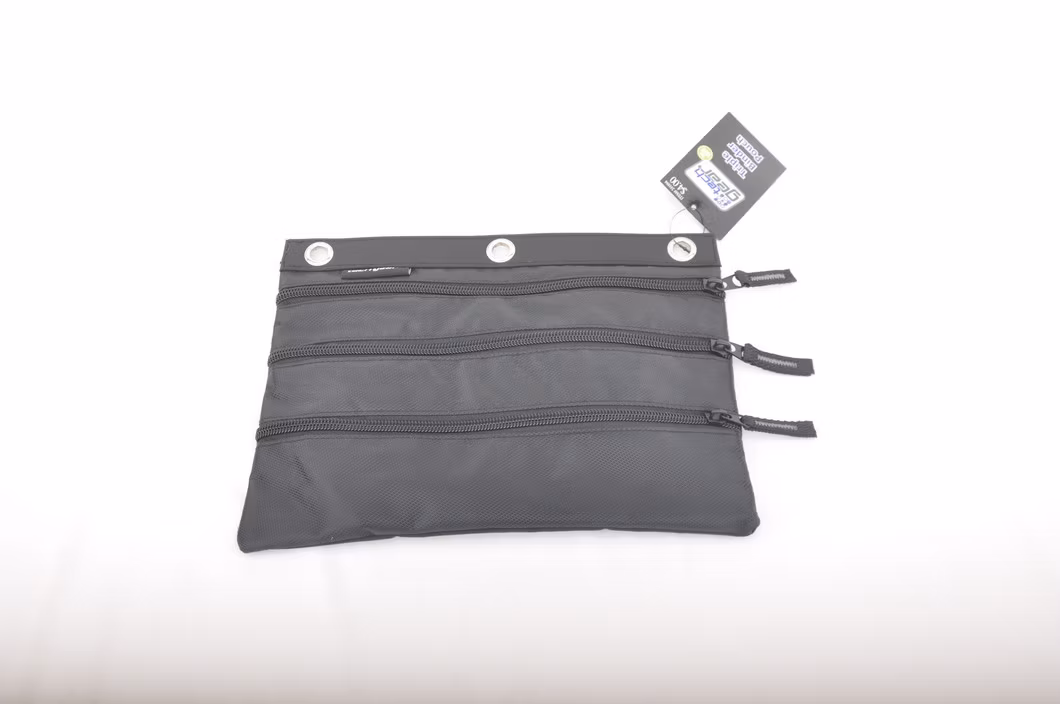3zipper Compartment Binder Pouch Pencil Case with Triple Zippers