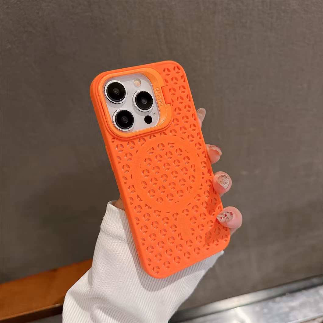 Magnetic Stand with Cooling Holes TPU Mobile Phone Case