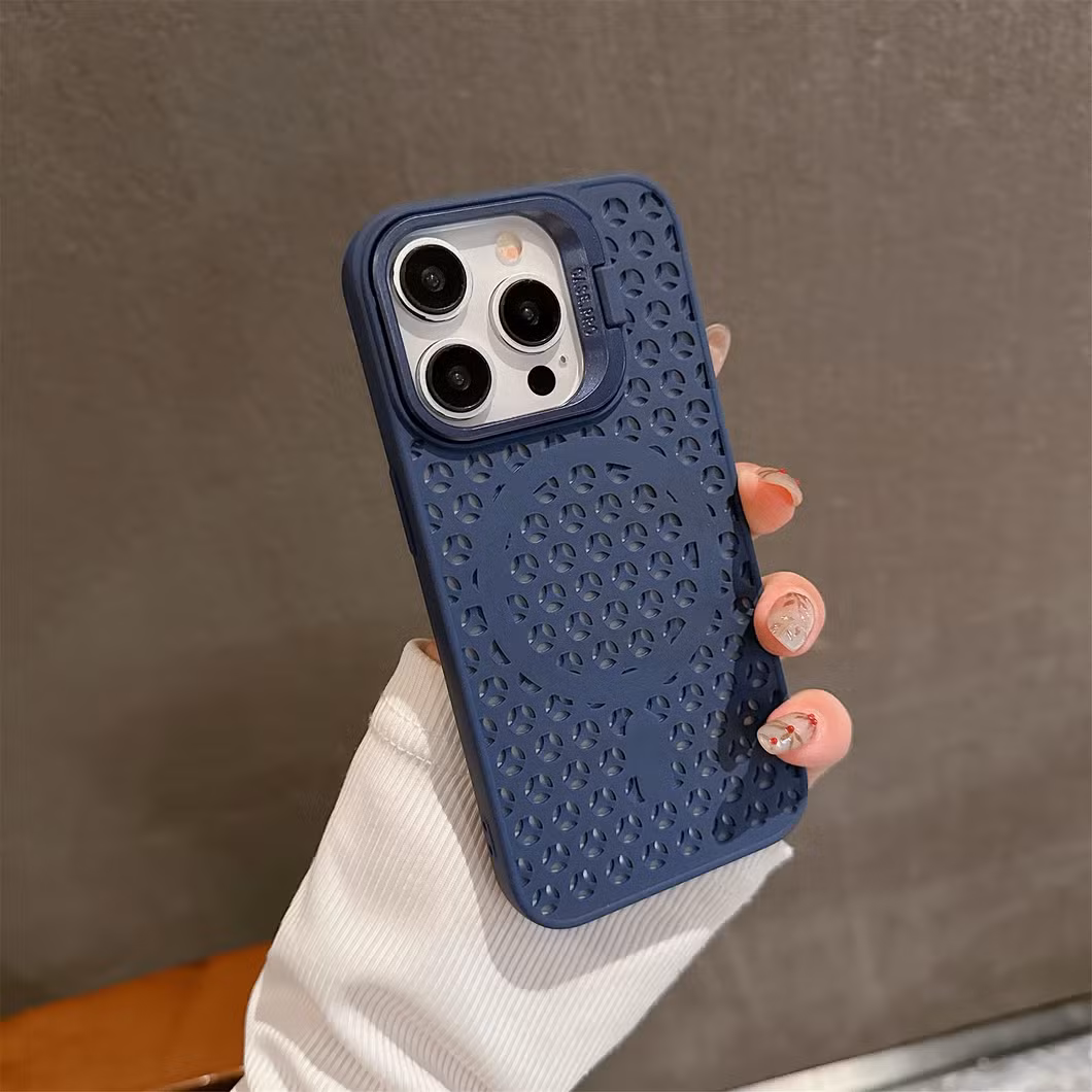 Magnetic Stand with Cooling Holes TPU Mobile Phone Case