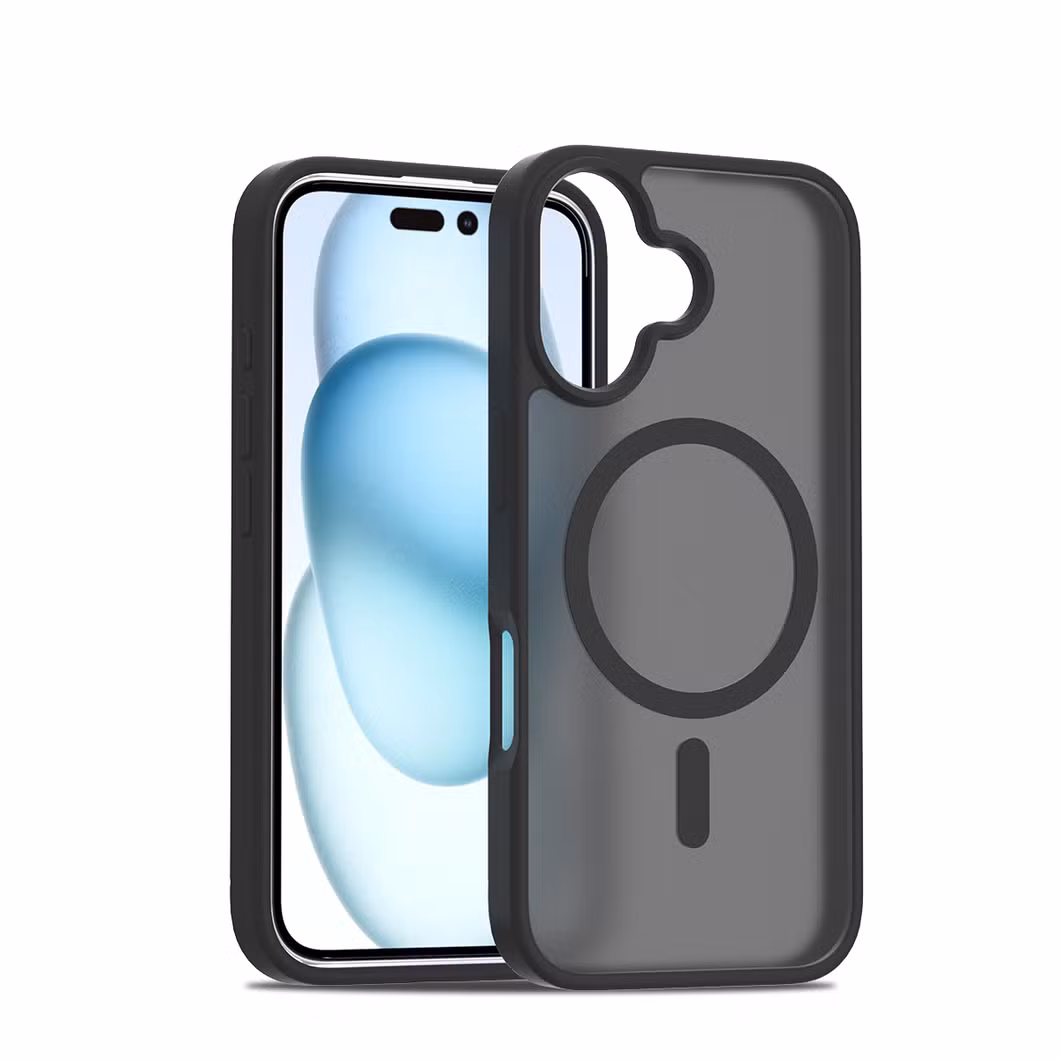 Magsafe Magnetic Stand Transparent Clear Phone Case for Apple Design