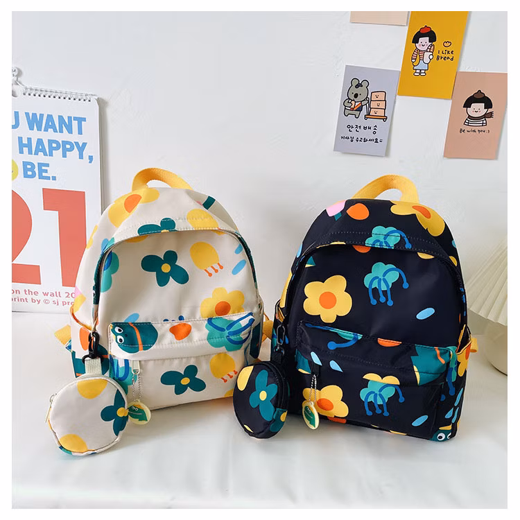 Cute Fashion Flower Printed Kindergarten Kids School Bag