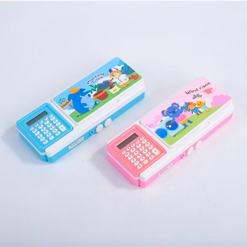 Multifunctional Electric Calculator Cute Stationery Pencil Case