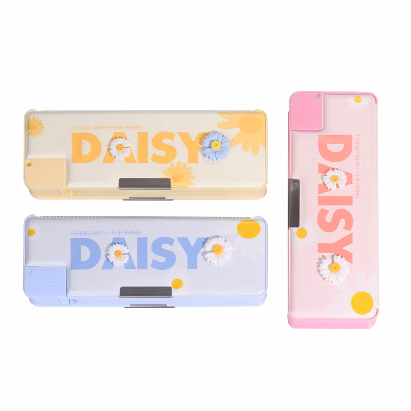Daisy Flower Cute Cartoon Large Capacity Stationery Pencil Case