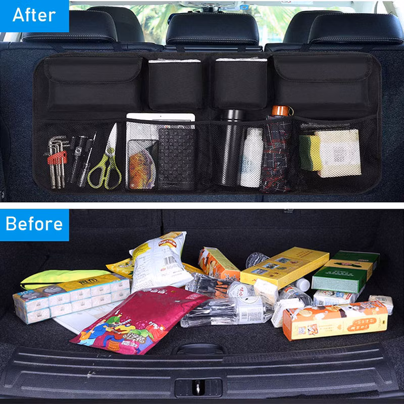 Factory Price Custom Car Storage Bag Durable and Reusable Oxford Fabric Backseat Organizer