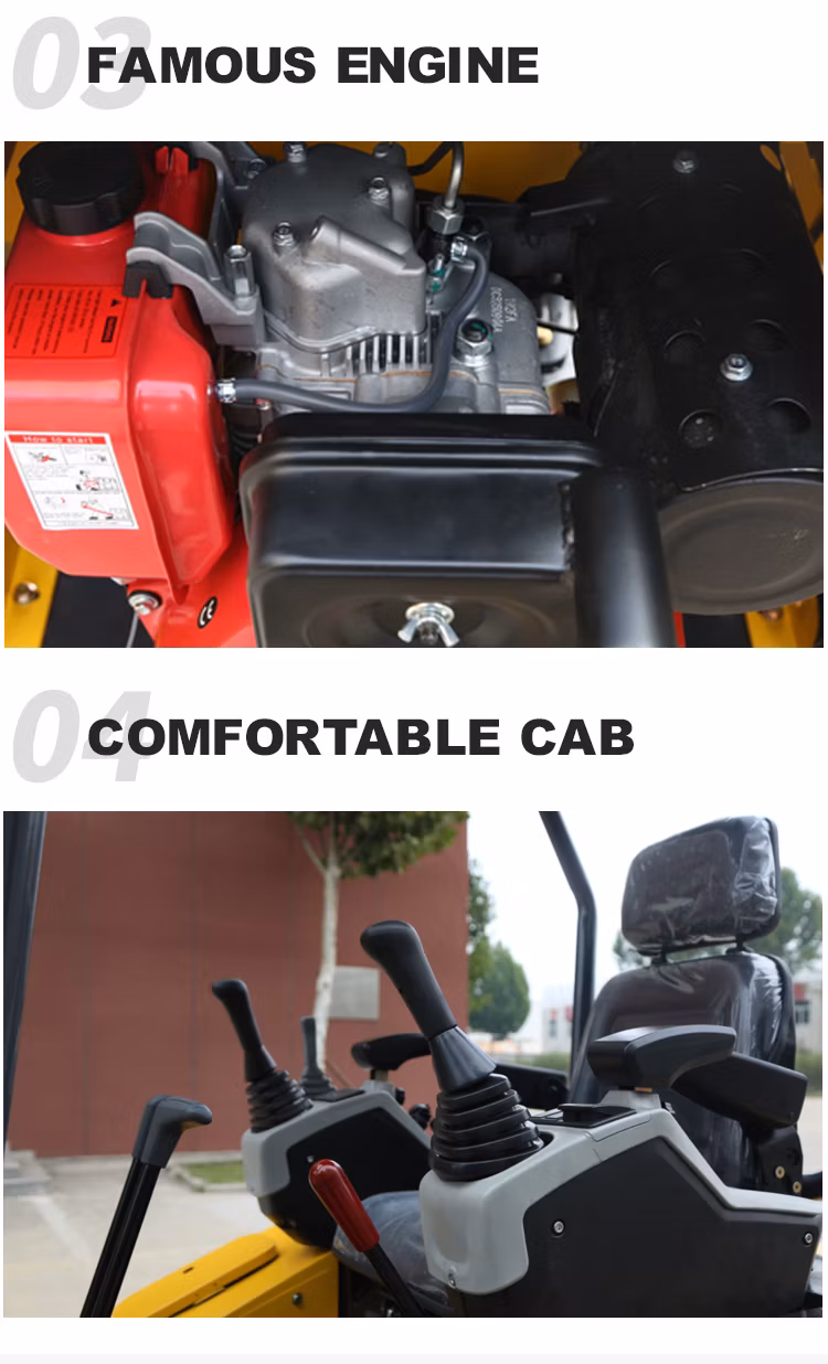 Earth Bucket Garden Farm Compact Multi-Function Bagger Wheel Loader Backhoe Agricultural Orchard Construction Hydraulic Crawler Small Mini Digge Excavator