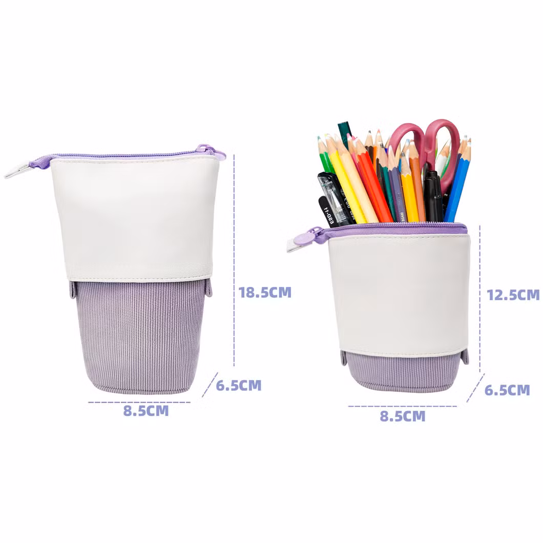 Hot Sale Cosmetics Pouch Makeup Bag Pen Pencil Telescopic Holder Stationery Case